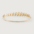 Zigzag Pulse Gold & Diamond Bangle,,hi-res view 6