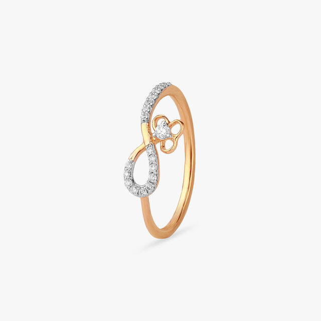 Floral Infinity Diamond Ring,,hi-res image number null