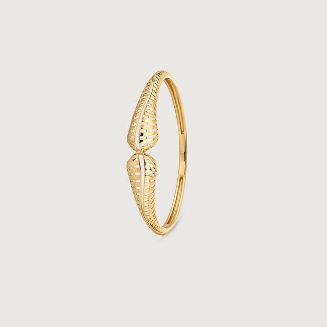 Graceful Leaf Gold Bangle,,hi-res image number null
