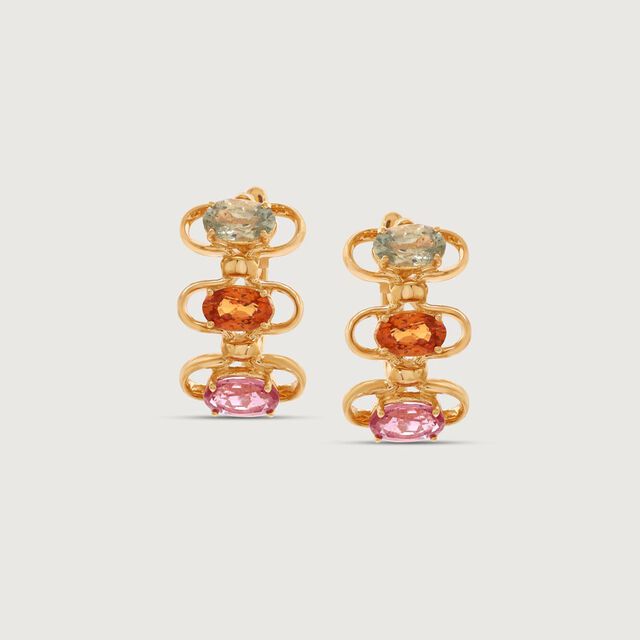 Prism Glow Sapphire Hoop Earrings,,hi-res image number null