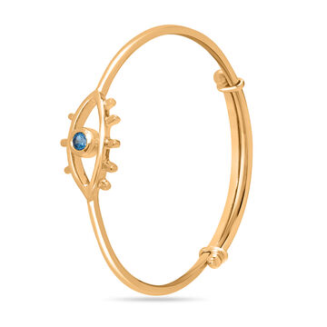 Mamma Mia 14 KT Yellow Gold Twinkling Eye  Bangle for Kids