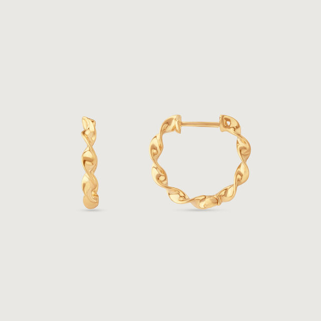 Twisted Luxe Gold Hoop Earrings,,hi-res image number null