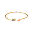 14 kt Yellow and Rose Gold Diamond Bangle,,hi-res view 1