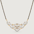 Radiant Heritage 14 Kt Gold and Diamond Mangalsutra,,hi-res view 3
