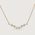 Minimalist Sleek Gold & Diamond Necklace,,hi-res view 2