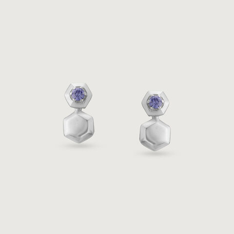 Playful Spark Silver Drop Earrings