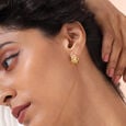 Artisanal Prism 18KT Gold Hoop Earrings,,hi-res view 2
