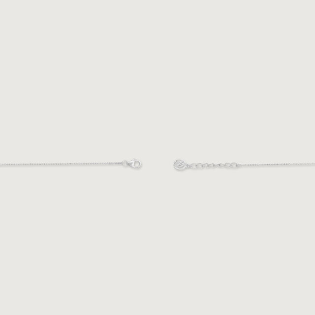Minimal Gleam Silver Anklet,,hi-res image number null