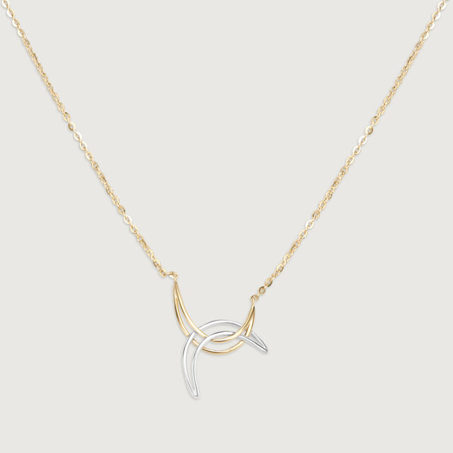 Lunar Arcs 14KT Gold Pendant with Chain,,hi-res image number null