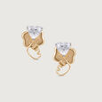 Korean Love 14 kt Gold & Diamond Stud Earrings,,hi-res view 3