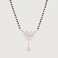 Floral Cascade Gold and Diamond Mangalsutra,,hi-res view 3