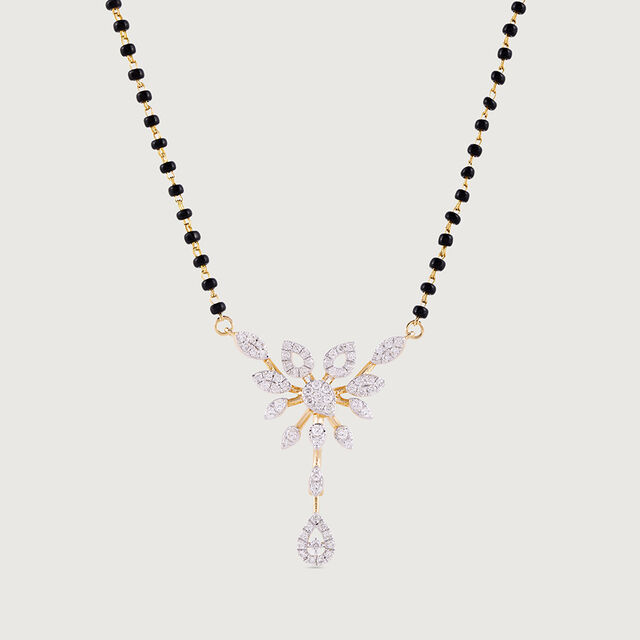 Floral Cascade Gold and Diamond Mangalsutra,,hi-res image number null