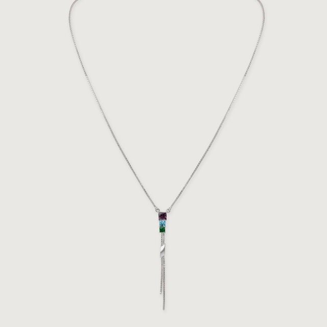 Colour Pop Cocktail Silver Necklace for Women,,hi-res image number null