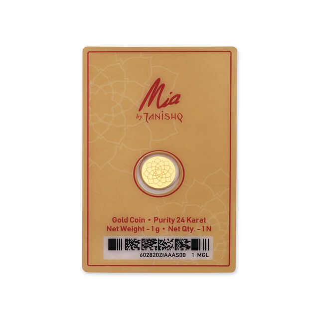 1 Gm 24 Karat Lotus Gold Coin,,hi-res view 4