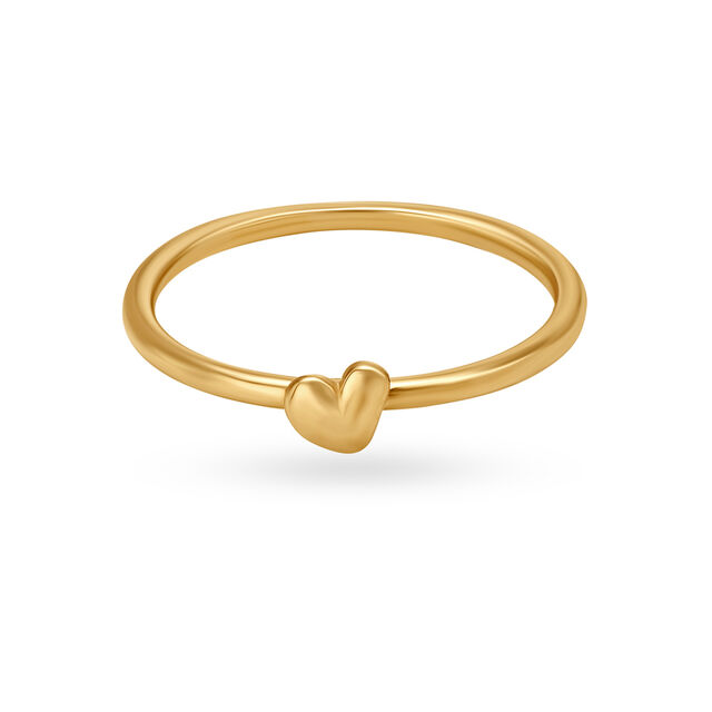 14KT Yellow Gold Heart-Shaped Finger Ring,,hi-res view 2