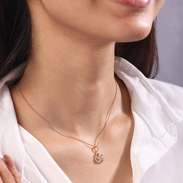 14KT Yellow Gold Radiant Connection Pendant,,hi-res image number null