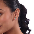 Onyx Sparkle Gold & Diamond Stud Earrings,,hi-res view 2