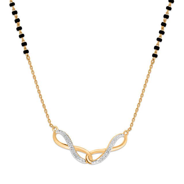 14KT Hypnotizing Diamond Mangalsutra,,hi-res image number null