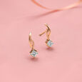 Twisty Gleam Diamond Earrings,,hi-res view 1