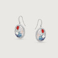 Mother of Pearl Sunny Silver Hoop Earrings,,hi-res view 3