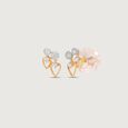 Twinkle Leaf Diamond Stud Earrings,,hi-res view 4