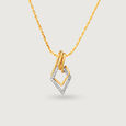 Geometric Charm Gold & Diamond Pendant,,hi-res view 3