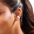 Sunflare Orbit Diamond Hoop Earrings,,hi-res view 2