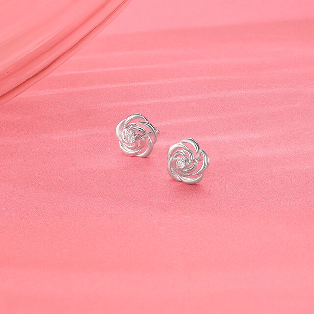 Classic Beam Silver Stud Earrings,,hi-res image number null