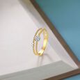 Sleek Stardust 14KT Gold & Diamond Ring,,hi-res view 1