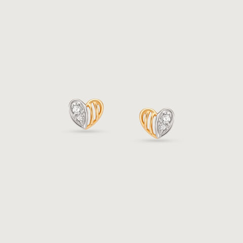 Love Glow Diamond & Gold Stud Earrings