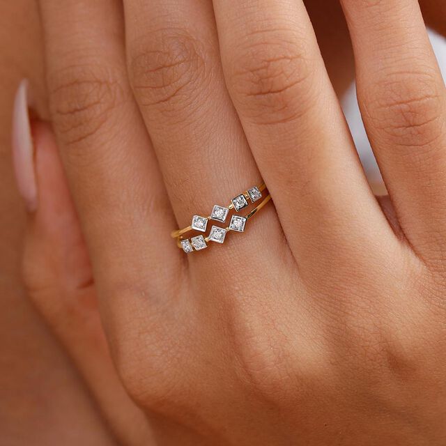Geometric Charm Diamond Ring,,hi-res image number null