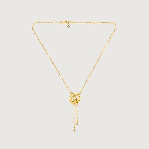 Fluid Orbit Gold Necklace