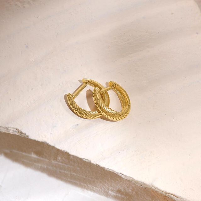Graceful Geometry Gold Hoop Earrings