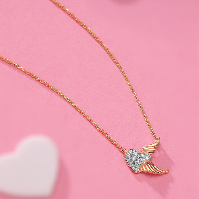 Cupid Edit Mystic Wings 14KT Gold & Diamond Necklace,,hi-res image number null