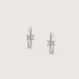 Sleek Glimmer Silver Earrings,,hi-res view 5