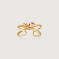 Ruby Love Diamond & Gold Ear Cuff,,hi-res view 4