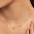 Trinity Knot Gold & Diamond Necklace,,hi-res view 2