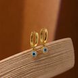 Guardian Eye Gold Hoop Earrings,,hi-res view 1