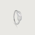 Halo Loop Silver Ring,,hi-res view 3