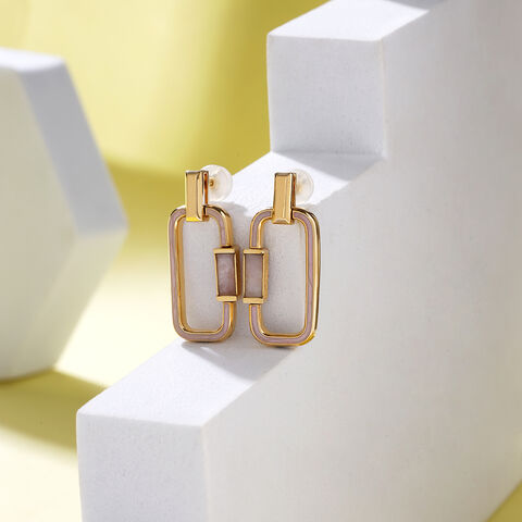 Dynamic Flip Pink Opal 18KT Drop Earring