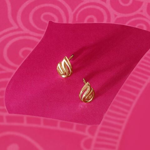 Flex Blaze Gold Stud Earrings