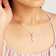 Shimmering Pearl Silver Pendant & Chain,,hi-res view 2