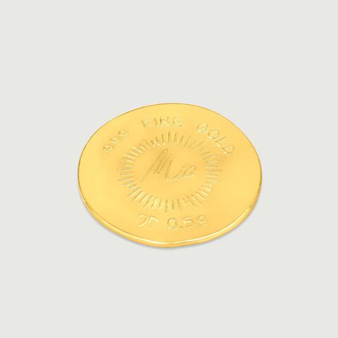 0.5 GM 24 Karat Lotus Gold Coin