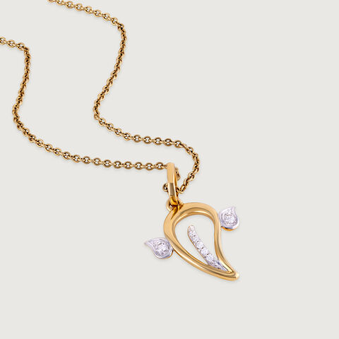 Shree Ganesh Gold and Diamond Pendant