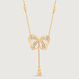 Butterfly Blush 14KT  Gold & Diamond Necklace,,hi-res view 3