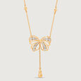 Butterfly Blush 14KT Pure Gold & Diamond Necklace,,hi-res view 3