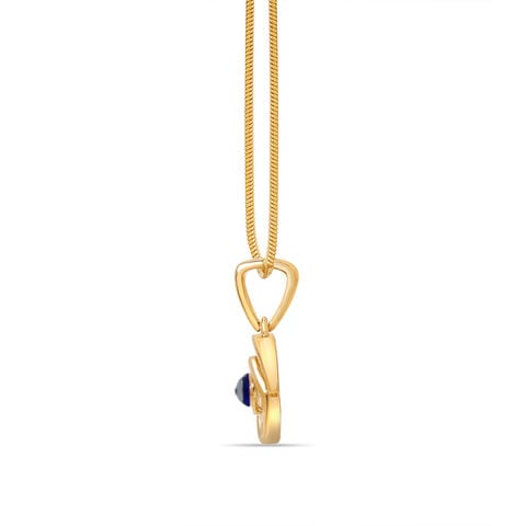 14KT Yellow Gold Layered Evil Eye Pendant