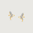 Dancing Butterfly Diamond Stud Earrings,,hi-res view 3