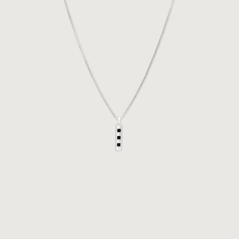 Facet Bar Silver Necklace