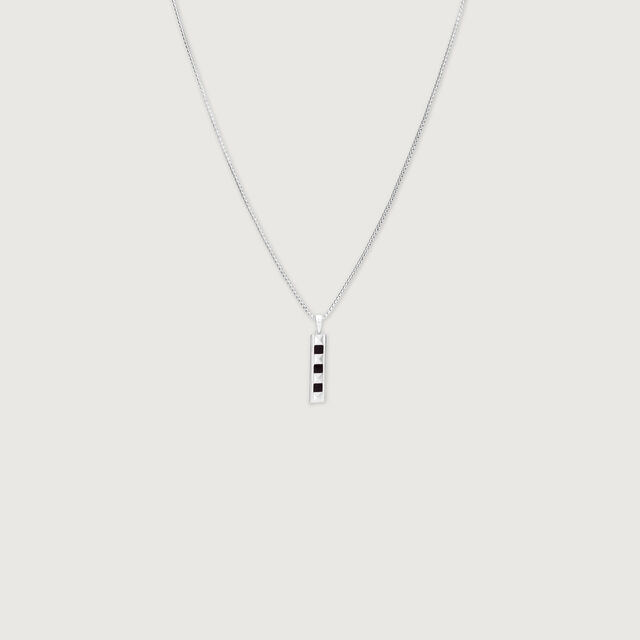Facet Bar Silver Necklace,,hi-res image number null